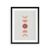 Plakat w ramie 40x50 - Mistyka Boho - boho plakat, beże brązy - rama czarna