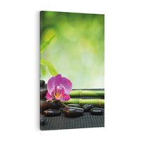 Obraz na płótnie 80x120 - Ukojenie kamieni w SPA - kamienie, SPA