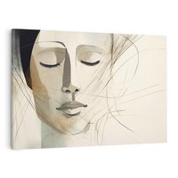 Obraz na płótnie 120x80 - Tylko Zamknij Oczy - twarz kobiety, zamknięte oczy