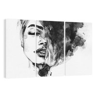 Obraz na płótnie 120x80 - Kobieta w akwareli - kobieta, akwarela