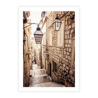 Plakat bez ramy 21x30 - mistyczna podróż - uliczka, perspektywa