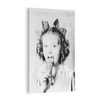 Obraz na płótnie 80x120 - Pyszny Deser - retro zdjęcie, czarno białe