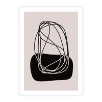 Plakat bez ramy 40x50 - Linie Eksploracji - abstrakcyjne szkicowane linie, minimalizm