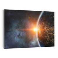 Obraz na płótnie 100x70 - Fascynująca kosmiczna aura - kosmos, ziemia