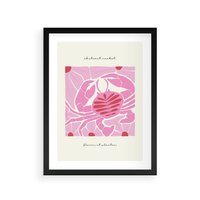 Plakat w ramie 40x50 - Rozświetlone Impresje - abstrakcyjny plakat, krab - rama czarna