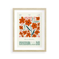 Plakat w ramie 50x70 - Abstrakcyjne Spektrum - kwiaty, abstrakcja - rama drewno