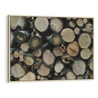 Obraz w ramie 70x50 - Bliskość Natury - drewno, las - rama drewno