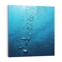 Obraz na płótnie 50x50 - Gra Bąbelków - woda, bąbelki