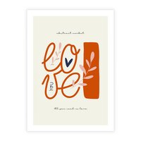 Plakat bez ramy 30x40 - Pastelowa Siła Miłości - miłość, love