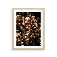 Plakat w ramie 50x70 - Sucha Kompozycja Kwiatów - suche kwiaty hortensji - rama drewno