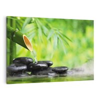 Obraz na płótnie 120x80 - Spokój w bambusowym SPA - bambus, SPA