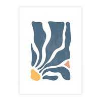 Plakat bez ramy 21x30 - Szkice Kwiatowych Promieni - nowoczesna kwiatowa grafika, styl retro