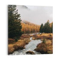Obraz na płótnie 30x30 - W Górskiej Dolinie - artystyczna fotografia, las
