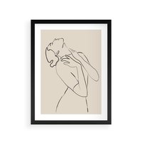 Plakat w ramie 40x50 - Bezkresny Taniec - kobieta, szkic - rama czarna