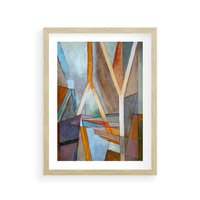 Plakat w ramie 40x50 - Geometria abstrakcji - abstrakcja, geometria - rama drewno