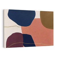 Obraz na płótnie 100x70 - Abstrakt Marsala - nieregularne plamy, kształty