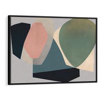 Obraz w ramie 70x50 - Szare Tło Plam - abstrakcyjne plamy, kształty - rama czarna