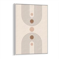 Obraz w ramie 70x100 - Zgeometryzowane Wizje - boho plakat, minimalizm - rama biała