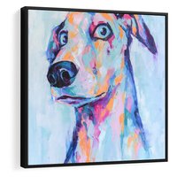 Obraz w ramie 50x50 - Cześć! Jak się Masz? - obraz olejny, zabawna sztuka - rama czarna