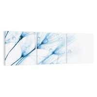 Obraz na płótnie 120x40 - Kwiat w kroplach wody - kwiat, krople