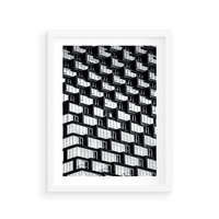 Plakat w ramie 50x70 - Elegancja Wysokości - architektura, wieżowiec - rama biała