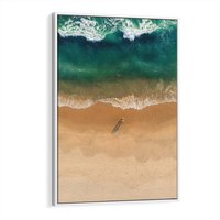 Obraz w ramie 70x100 - Oaza Relaksu - plaża, morze - rama biała