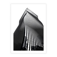Plakat bez ramy 21x30 - Falowany Wieżowiec na Fotografii - architektura, falowany wieżowiec
