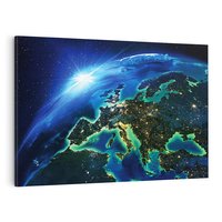 Obraz na płótnie 70x50 - Kosmiczna podróż: piękno Ziemi - kosmos, ziemia