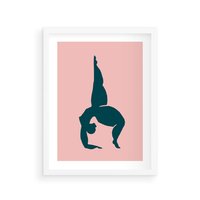 Plakat w ramie 40x50 - Zaklęte Wzory - abstrakcja, kobieca sylwetka - rama biała