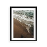 Plakat w ramie 30x40 - Spokój nad plażą - plaża, morze - rama czarna