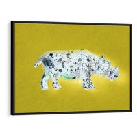 Obraz w ramie 100x70 - Odnalezione w oceanie snów - pozytywna, wesoła sztuka - rama czarna