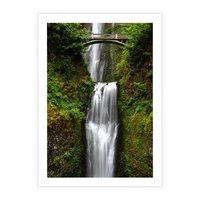 Plakat bez ramy 21x30 - Siła i Urok Natury - wodospad, las