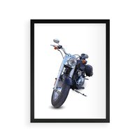 Plakat w ramie 30x40 - Motocykl w ruchu - motor, bike - rama czarna