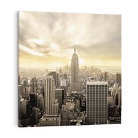 Obraz na płótnie 80x80 - Magia Manhattanu: miasto, które nigdy nie śpi - Manhattan, NY