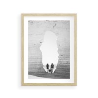 Plakat w ramie 40x50 - Podróżna Eksploracja - Echa Przygody - rama drewno