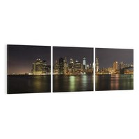 Obraz na płótnie 150x50 - Nowy Jork nocą - New York, Nowy