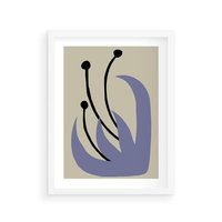 Plakat w ramie 40x50 - Bezgraniczne Przenikanie - minimalizm, boho plakat - rama biała