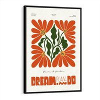 Obraz w ramie 50x70 - Księga Abstrakcji - sztuka nowoczesna, kolorowe kwiaty - rama czarna