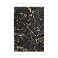 Plakat bez ramy 21x30 - Egzotyczny Blask - marmur, złoto