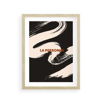 Plakat w ramie 50x70 - Ciemna Abstrakcja - abstrakcja w ciemnych kolorach, czarny - rama drewno