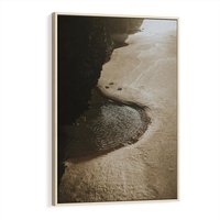 Obraz w ramie 70x100 - Relaksujący Raj - plaża, morze - rama drewno