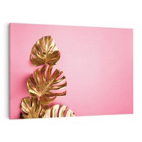 Obraz na płótnie 120x80 - Luksusowa Elegancja - złote, liście
