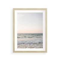 Plakat w ramie 50x70 - Morze i Fale - morze, fale - rama drewno