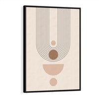 Obraz w ramie 50x70 - Strukturalne Kształty Postępu - boho plakat, minimalizm - rama czarna