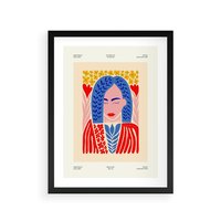 Plakat w ramie 50x70 - Impulsy Czasu - kobieca sztuka, abstrakcja - rama czarna