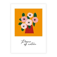 Plakat bez ramy 40x50 - Abstrakcyjna Kreska - kwiaty w wazonie, abstrakcja