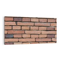 Obraz na płótnie 100x50 - Mur cegieł: industrialny urok - cegły, mur