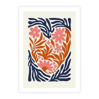 Plakat bez ramy 21x30 - Kwiatami Splecione - kwiaty, nowoczesny plakat