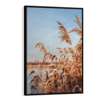 Obraz w ramie 70x100 - Wyraz Stylu - trawy, boho - rama czarna