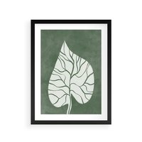 Plakat w ramie 40x50 - Migotliwe Wnętrze Zieleni - zielony plakat, roślinne motywy - rama czarna